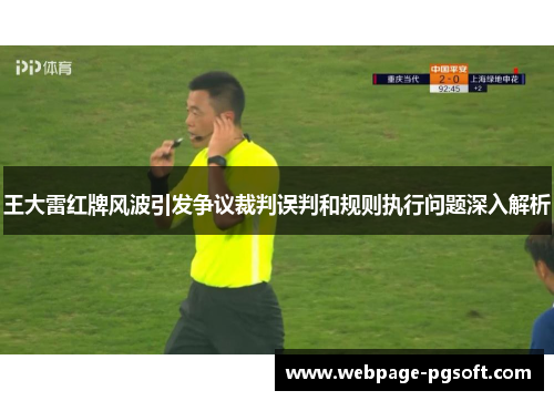 王大雷红牌风波引发争议裁判误判和规则执行问题深入解析