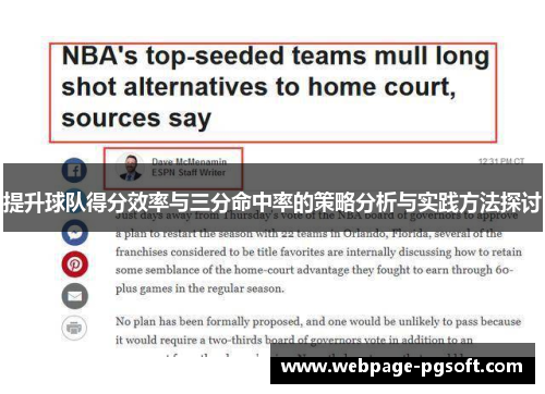 提升球队得分效率与三分命中率的策略分析与实践方法探讨